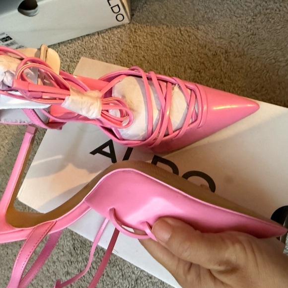 Aldo Vibrant Pink Strappy Heels - Picture 5 of 5